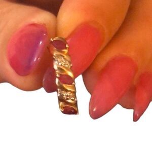 Ruby and Dimond earrings 10k